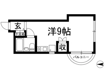 ユーカリハウス(ワンルーム/3階)の間取り写真