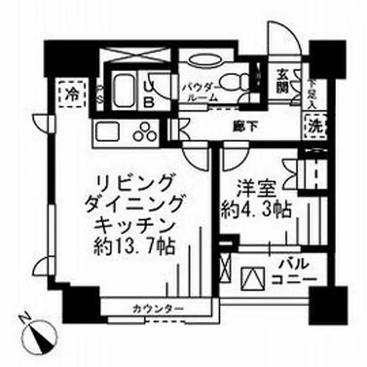 レジディア勝どき 6階階 間取り