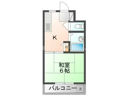 ジャルダン(1K/3階)の間取り写真