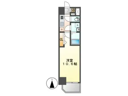 CRESTTAPP金山(1K/8階)の間取り写真