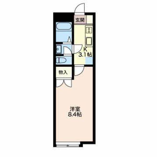 シェロファームB(1K/1階)の間取り写真