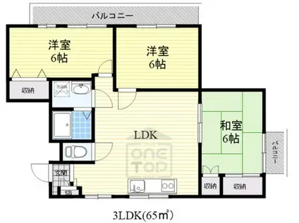 ヴェールアッシュ(3LDK/3階)の間取り写真