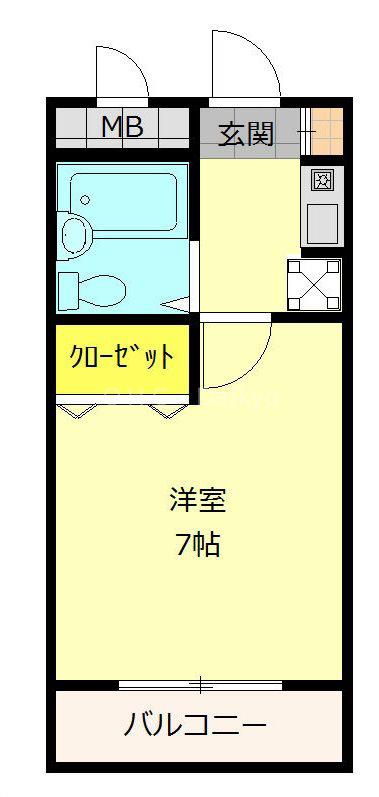 メルベーユ友井(1K/3階)の間取り写真