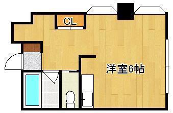 第2IMビル(1K/4階)の間取り写真