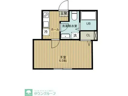 ストレータ志木(1K/3階)の間取り写真