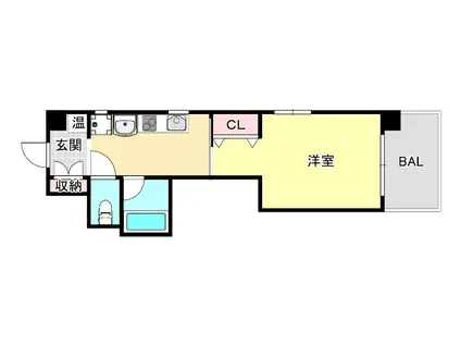 アバンサハウス(1K/5階)の間取り写真