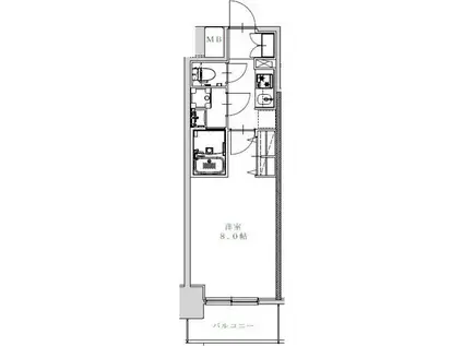 S-RESIDENCE金山ALTANO(1K/10階)の間取り写真