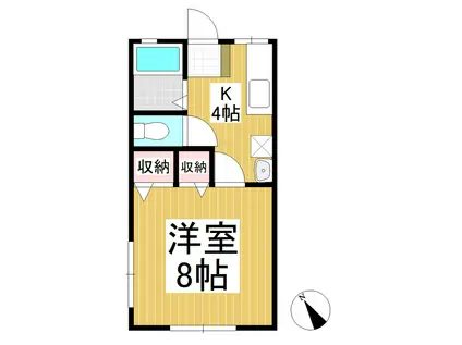 しなの鉄道 信濃国分寺駅 徒歩36分 2階建 築32年(1K/1階)の間取り写真