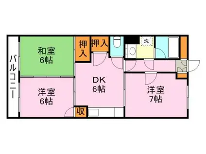 文尚堂ビル(3DK/3階)の間取り写真