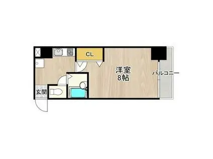 CITYSPIRE烏丸御池(1K/6階)の間取り写真