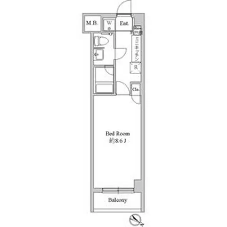 ソレイユ鶴瀬 3階階 間取り