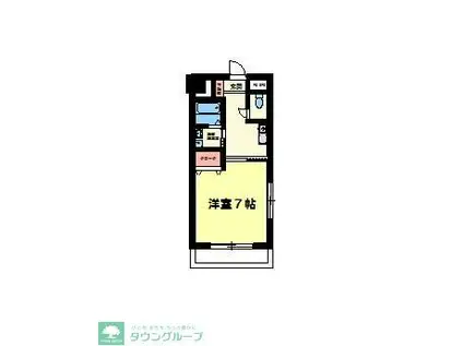 宇田川柏ビル(1K/6階)の間取り写真