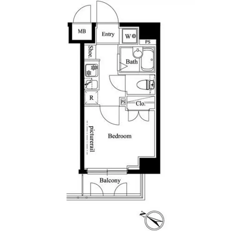 ヴェルト横濱石川町II 7階階 間取り
