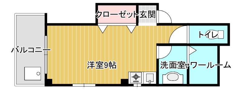 大田ビル(ワンルーム/2階)の間取り写真