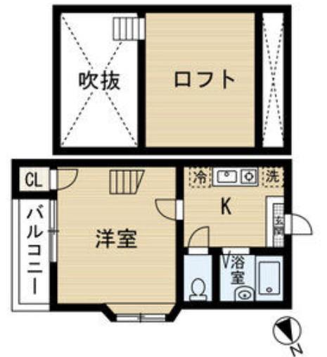 MYU浄心(1K/2階)の間取り写真