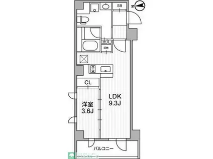 LIGHTHOUSE中馬込(1LDK/1階)の間取り写真