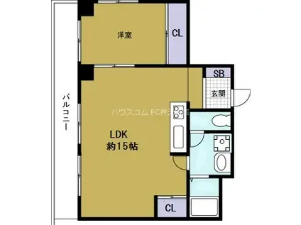 WINGCOUT 桜通(1LDK/5階)の間取り写真