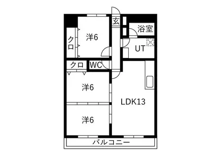グランドメゾン徳川東(3LDK/3階)の間取り写真