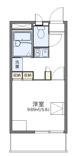 レオパレスZUCCA(1K/2階)の間取り写真