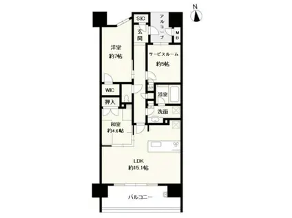 プレミスト京町本丁(2SLDK/7階)の間取り写真