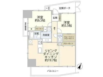 藤和シティホームズ大井町駅前(2LDK/8階)の間取り写真