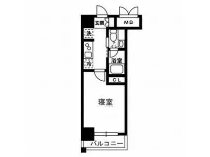 レジディア月島III(1K/3階)の間取り写真