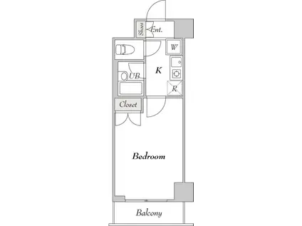 BLUROCK秋葉原(1K/3階)の間取り写真