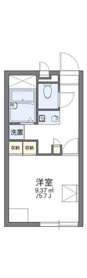 レオパレスアイーダ(1K/1階)の間取り写真