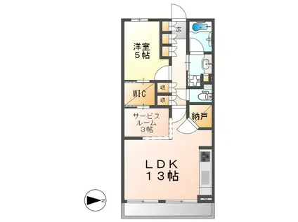 ローレルアイ上前津(1SLDK/14階)の間取り写真