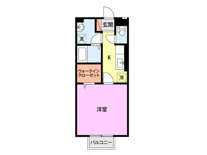 メゾンムーラン(ワンルーム/2階)の間取り写真