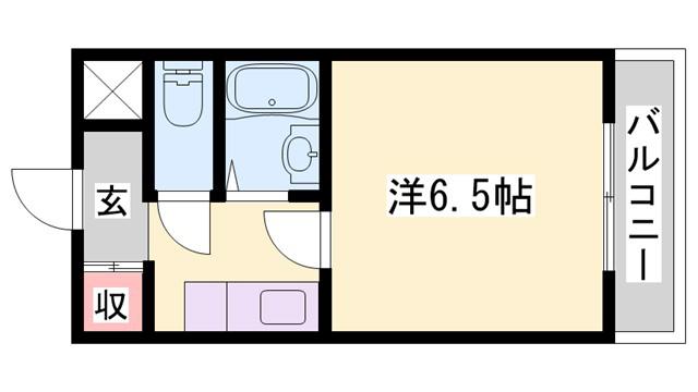 BASEI(1K/5階)の間取り写真