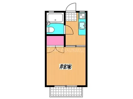 アップルハウス(1K/1階)の間取り写真