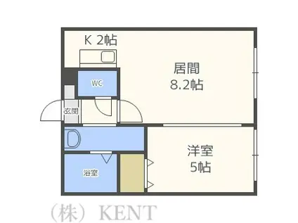 アミカル(1LDK/3階)の間取り写真