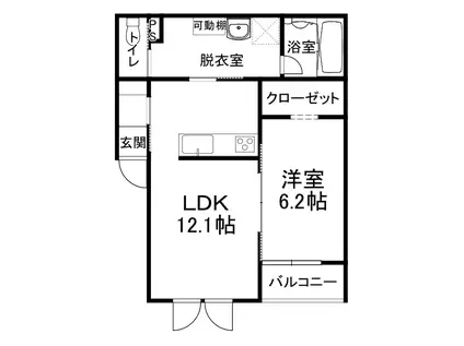 TOWN AK 03(1LDK/3階)の間取り写真