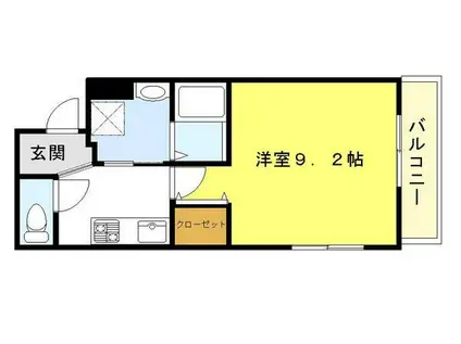 フジパレス住ノ江駅南3番館(1K/1階)の間取り写真