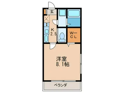 BEST STAGE LYNX みずほ台(1K/2階)の間取り写真