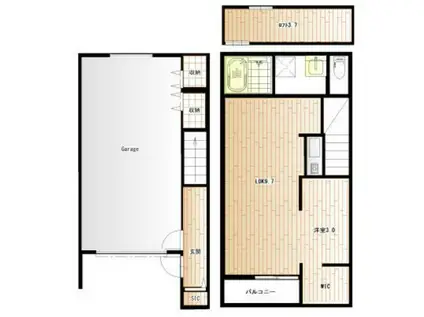 G.H.SHELBY(1SLDK/1階)の間取り写真