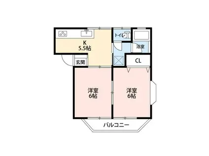 CORPO25(2K/1階)の間取り写真