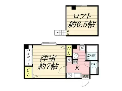 イル・グラッツィア高宮南II(1K/4階)の間取り写真