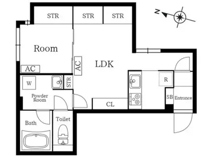 プレニーズ護国寺PREMIER(1LDK/3階)の間取り写真