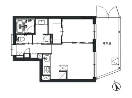 ASTILE代々木公園(1LDK/B1階)の間取り写真