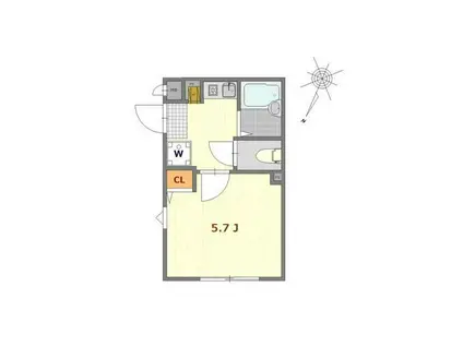 NOTICE馬込(1K/3階)の間取り写真