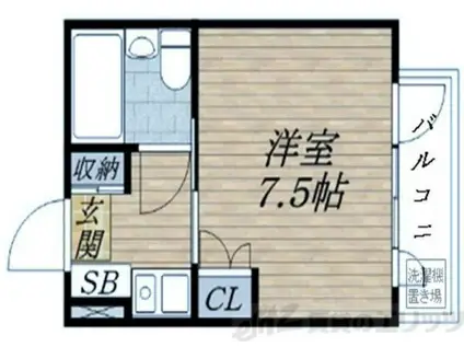 メイト緑地公園(1K/2階)の間取り写真