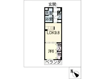 PRENDRE(1LDK/3階)の間取り写真