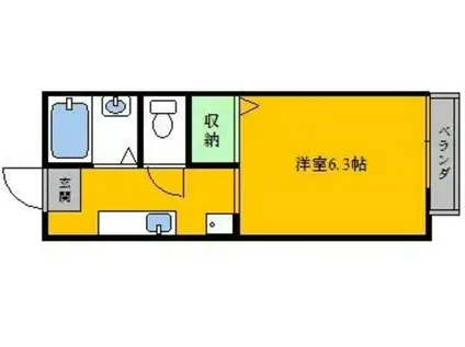 コンフォートハイツ(1K/2階)の間取り写真