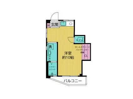 LILIO世田谷(ワンルーム/4階)の間取り写真