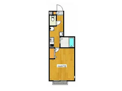 クレスト駒込(1K/1階)の間取り写真