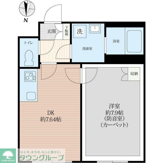 ラシクラス上板橋(1SK/4階)の間取り写真