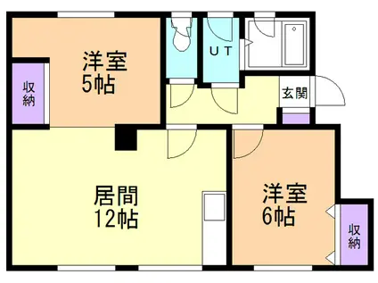 リヴェール中島(2LDK/3階)の間取り写真