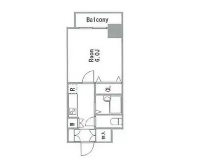 ドルチェ芝浦・ディマーレ(1K/3階)の間取り写真